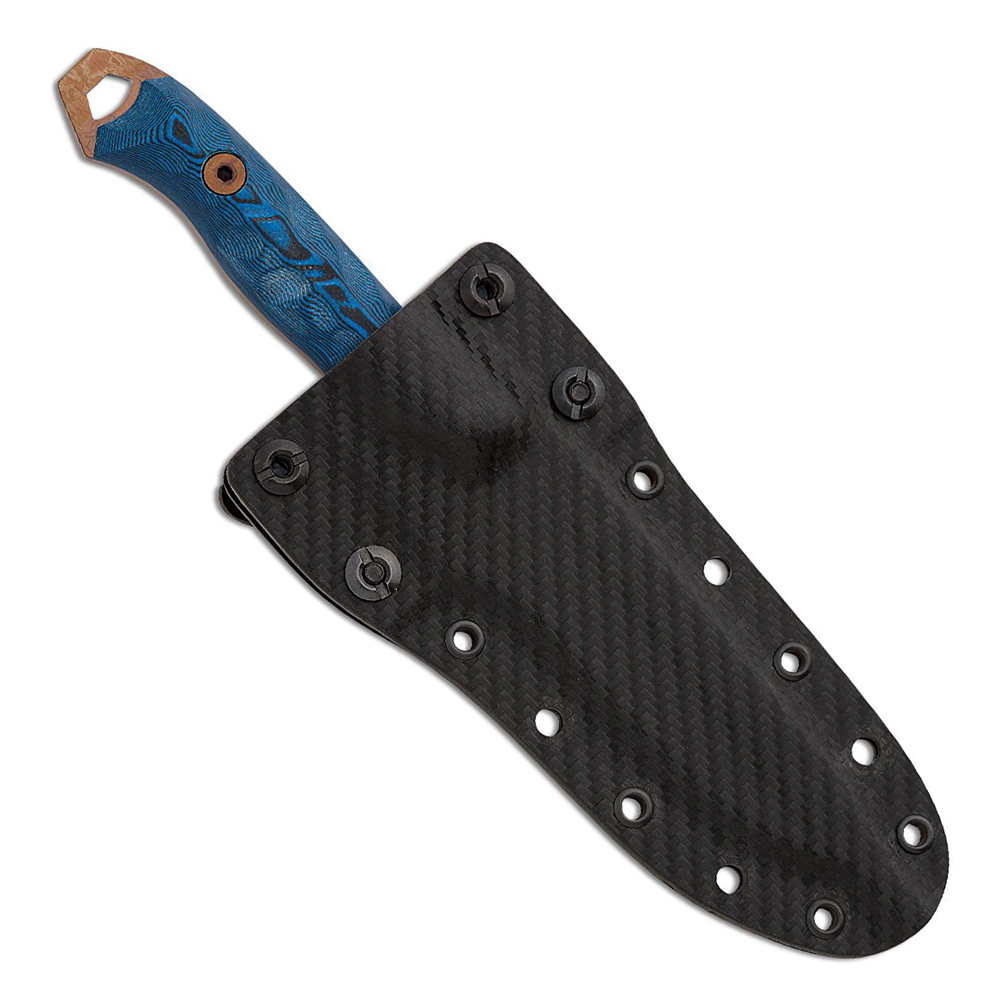 Dawson Smuggler CPM-MagnaCut Arizona Copper Scorched Earth Blue/Black G10 4