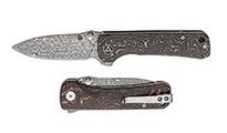 Сгъваем нож QSP HAWK DAMASCUS CARBON FIBER QS131-S Copper Foil