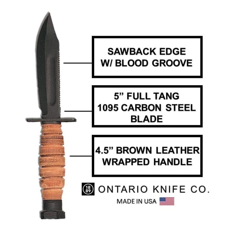 Нож за оцеляване Ontario 499 AIR FORCE SURVIVAL KNIFE 6150 4