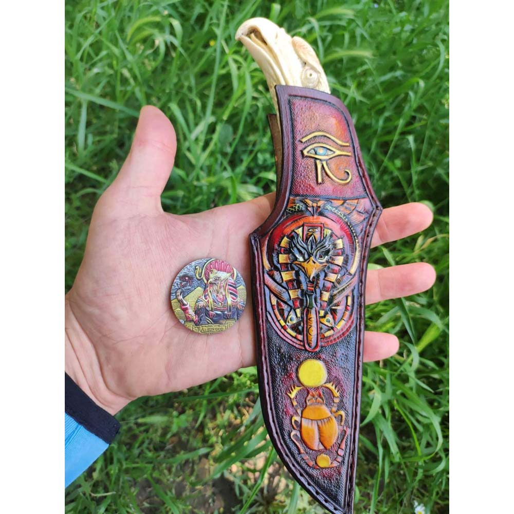 Custom Hunter Vladyslav Chulan Damask with Engraved Handle 5