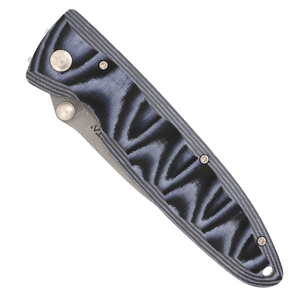 Mcusta MC-10D Classic Wave VG-10 Core Damascus Blue Micarta 3