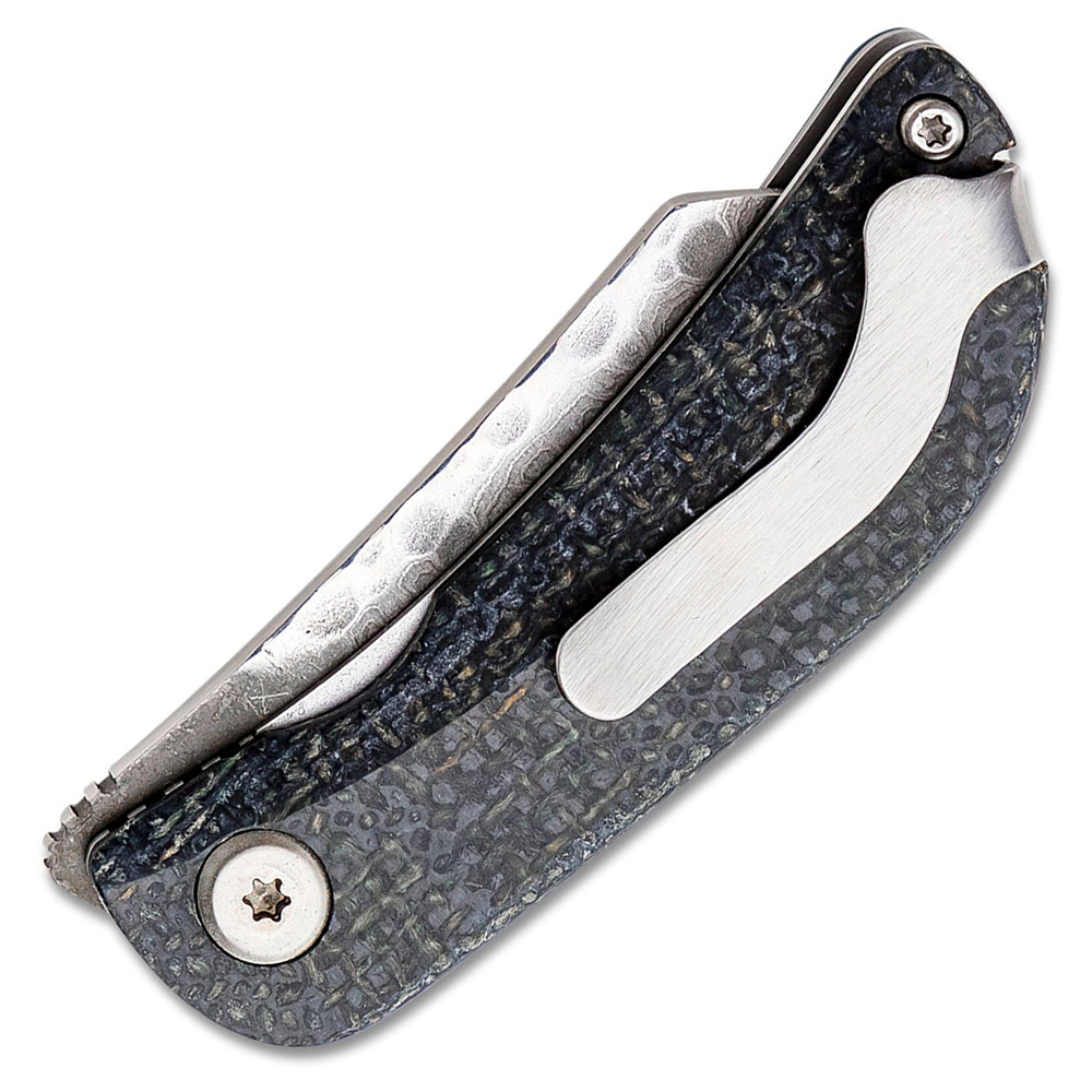 Mcusta MC-212D Petit VG-10 Core Damascus Blue/Black Micarta 4