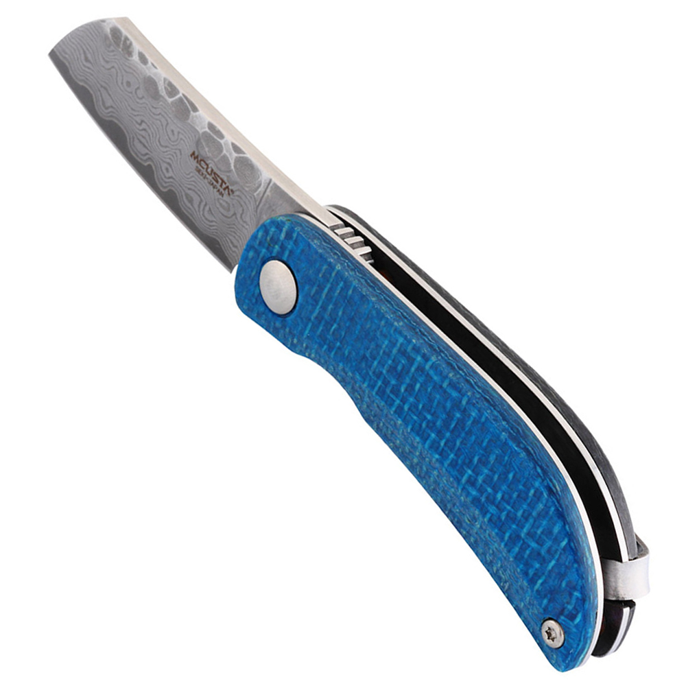Mcusta MC-212D Petit VG-10 Core Damascus Blue/Black Micarta 5