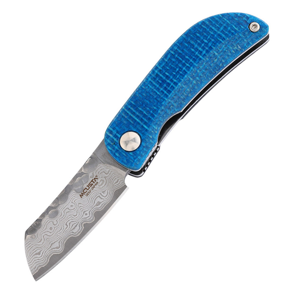 Mcusta MC-212D Petit VG-10 Core Damascus Blue/Black Micarta 1