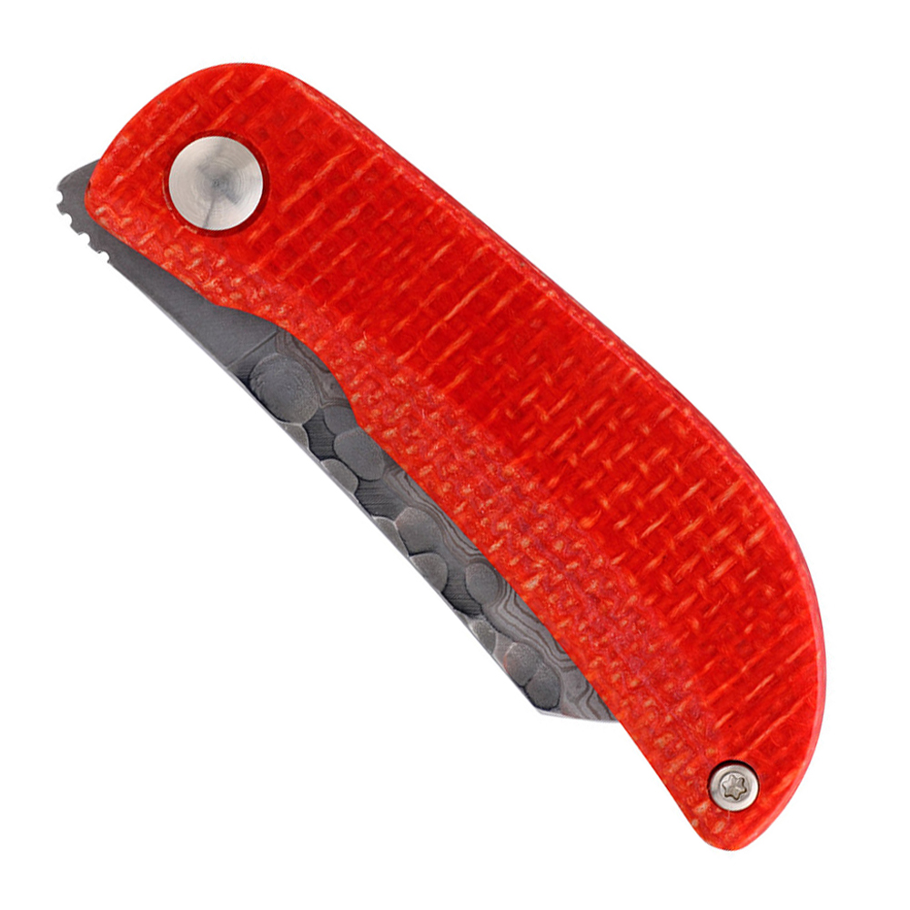 Mcusta MC-213D Petit VG-10 Core Damascus Orange/Blue Micarta 2