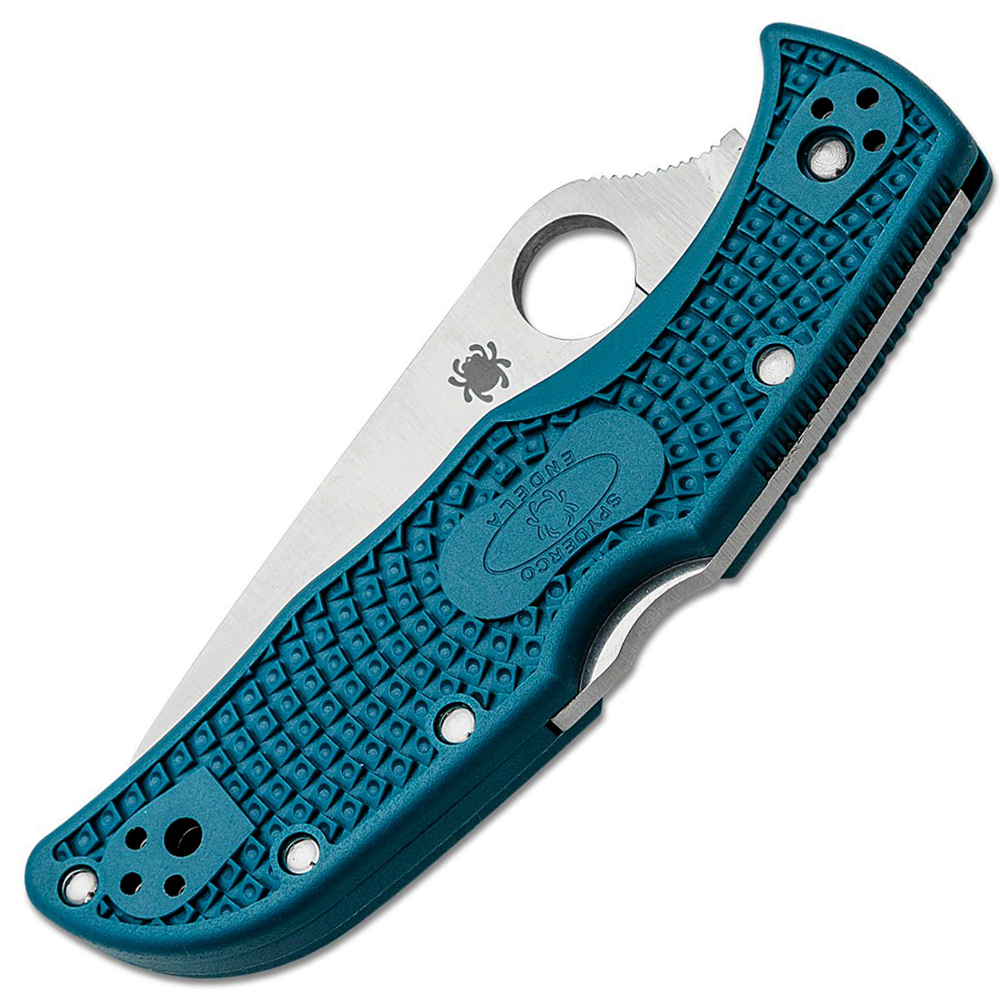 Spyderco Endela K390 Satin Serrated Blue FRN C243FSK390 3