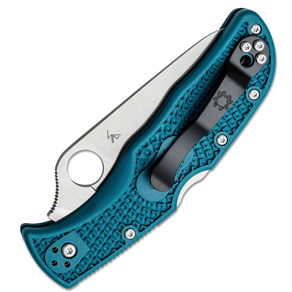 Spyderco Endela K390 Satin Serrated Blue FRN C243FSK390 4