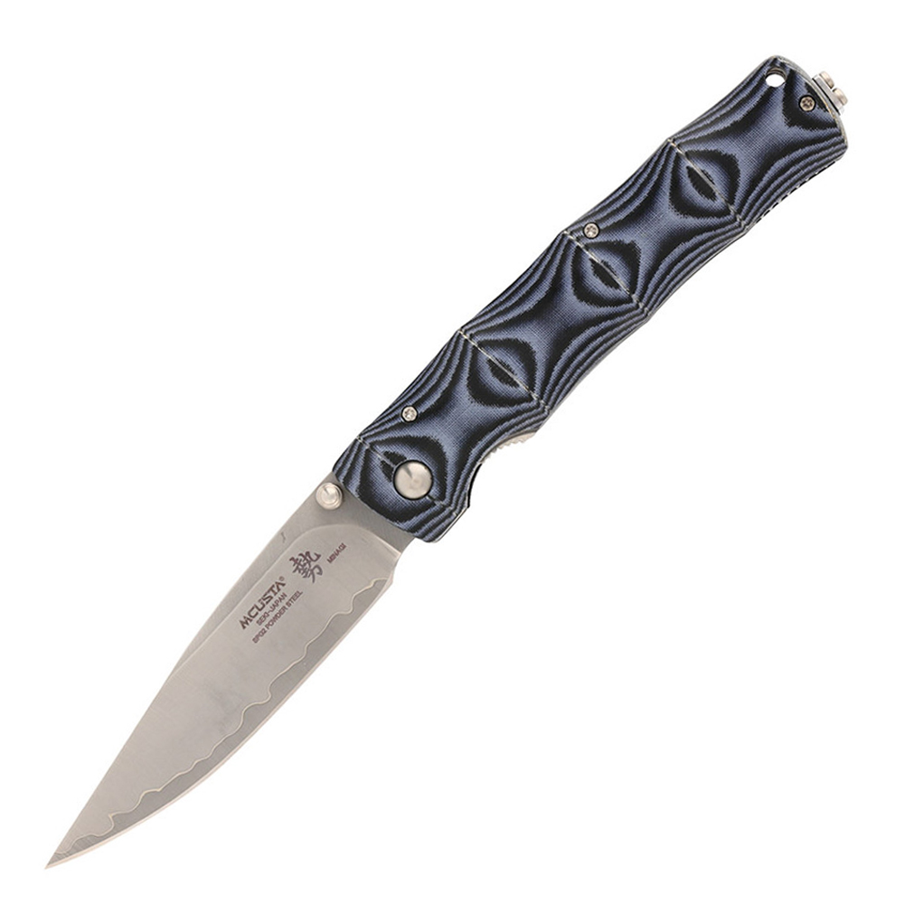 Mcusta MC-201G Shinra Maxima Minagi SPG2 San Mai Blue Micarta 1