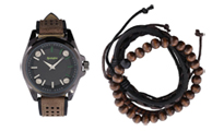 Подаръчен комплект часовник и гривна  Remington Watch Gift Set RMWST4 Green
