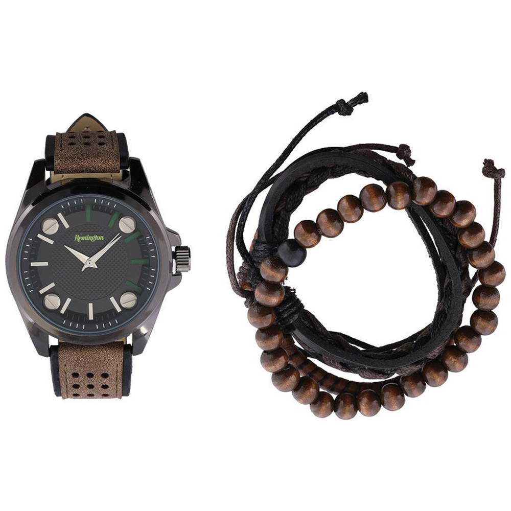 Подаръчен комплект часовник и гривна  Remington Watch Gift Set RMWST4 Green 1