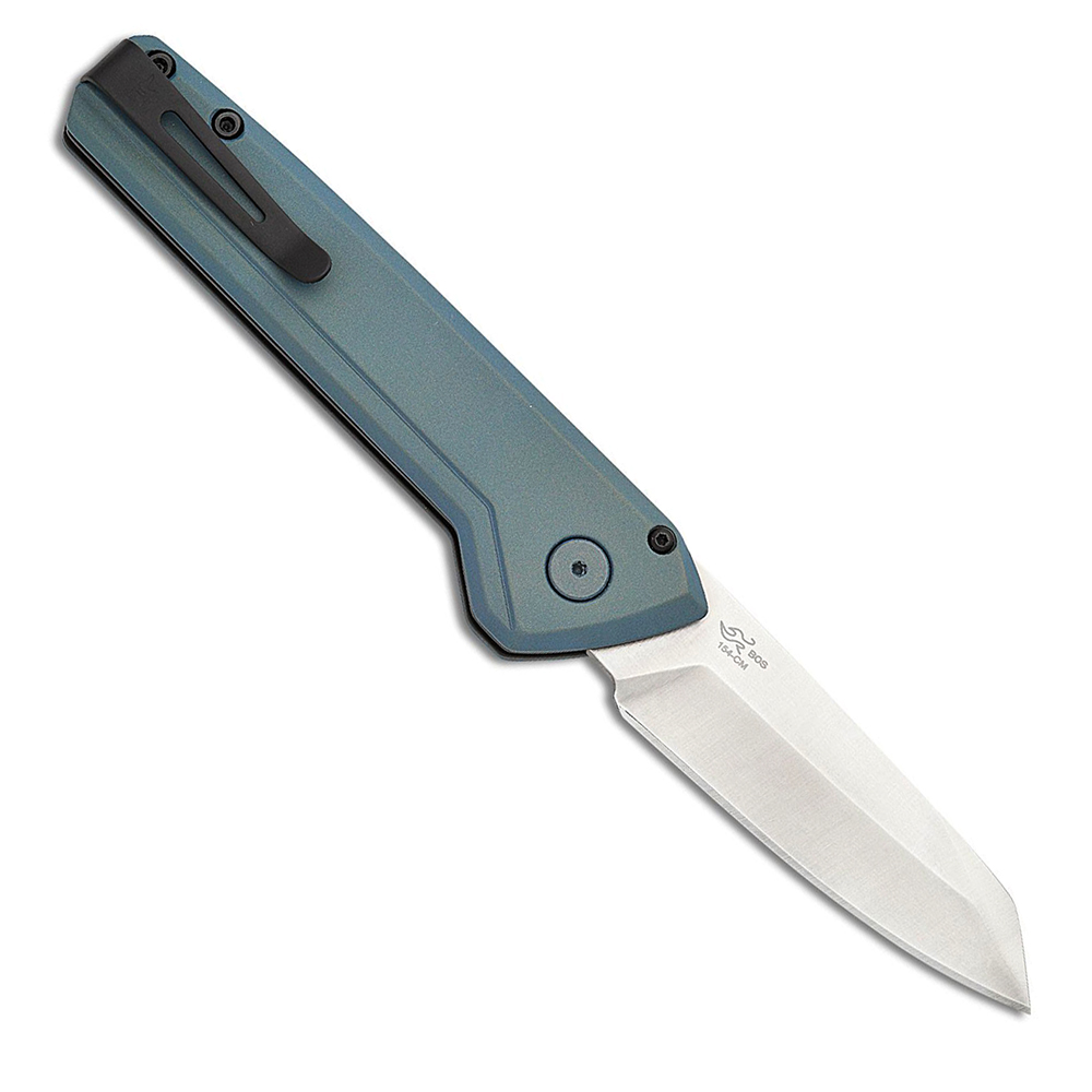 Buck 838 Deploy AUTO Button Lock 154CM Blue Aluminum 2