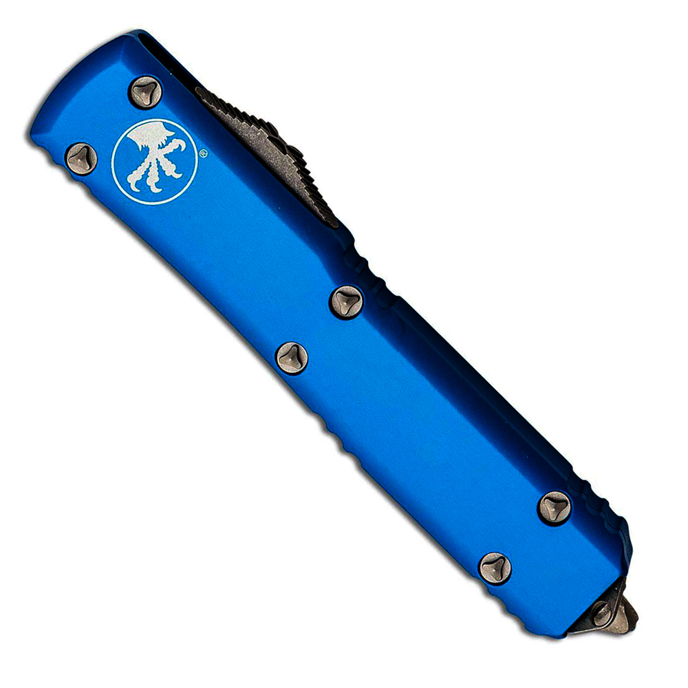 Microtech Ultratech AUTO OTF Apocalyptic Double Edge Dagger Blue Aluminum MCT12210APB 2