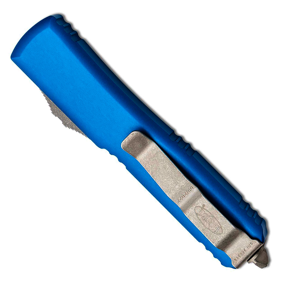 Microtech Ultratech AUTO OTF Apocalyptic Double Edge Dagger Blue Aluminum MCT12210APB 3