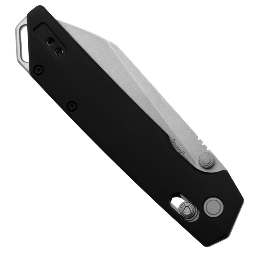 Kershaw 2038R Iridium DuraLock KVT D2 Stonewashed Reverse Tanto Black Aluminum  2