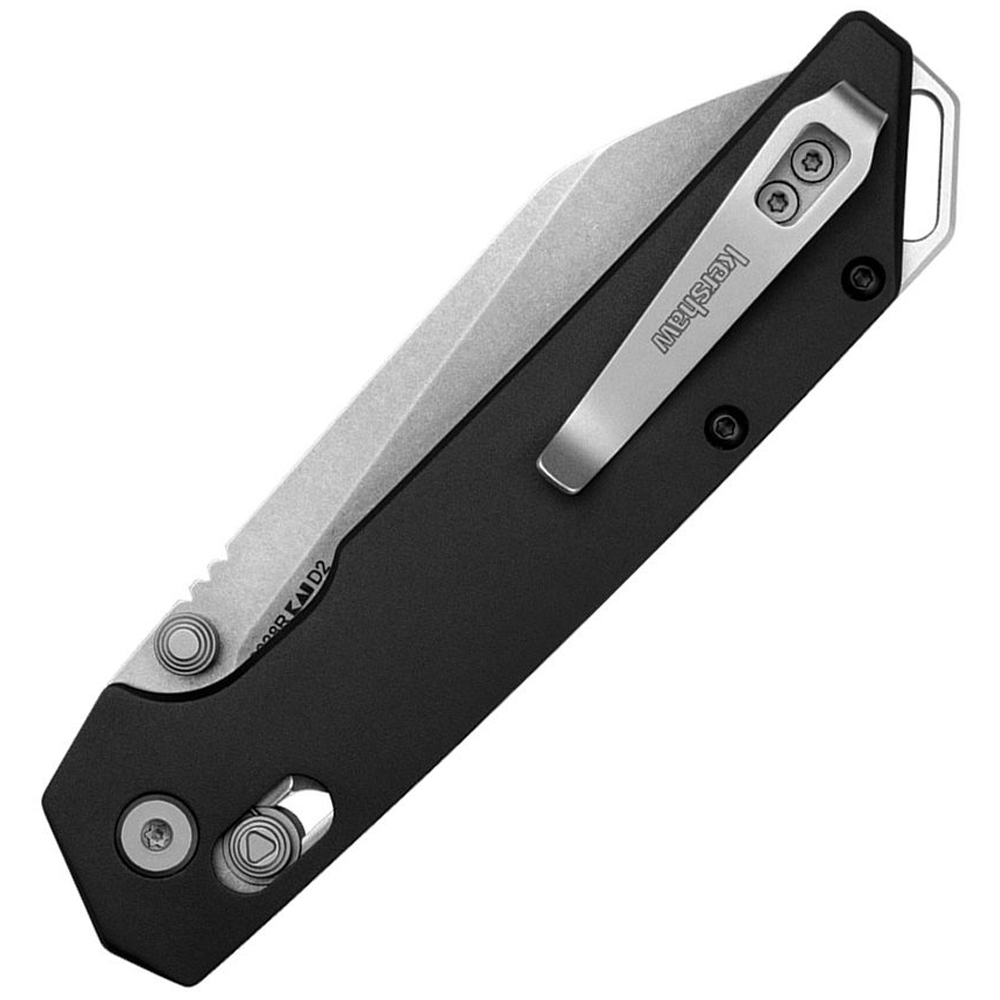 Kershaw 2038R Iridium DuraLock KVT D2 Stonewashed Reverse Tanto Black Aluminum  3