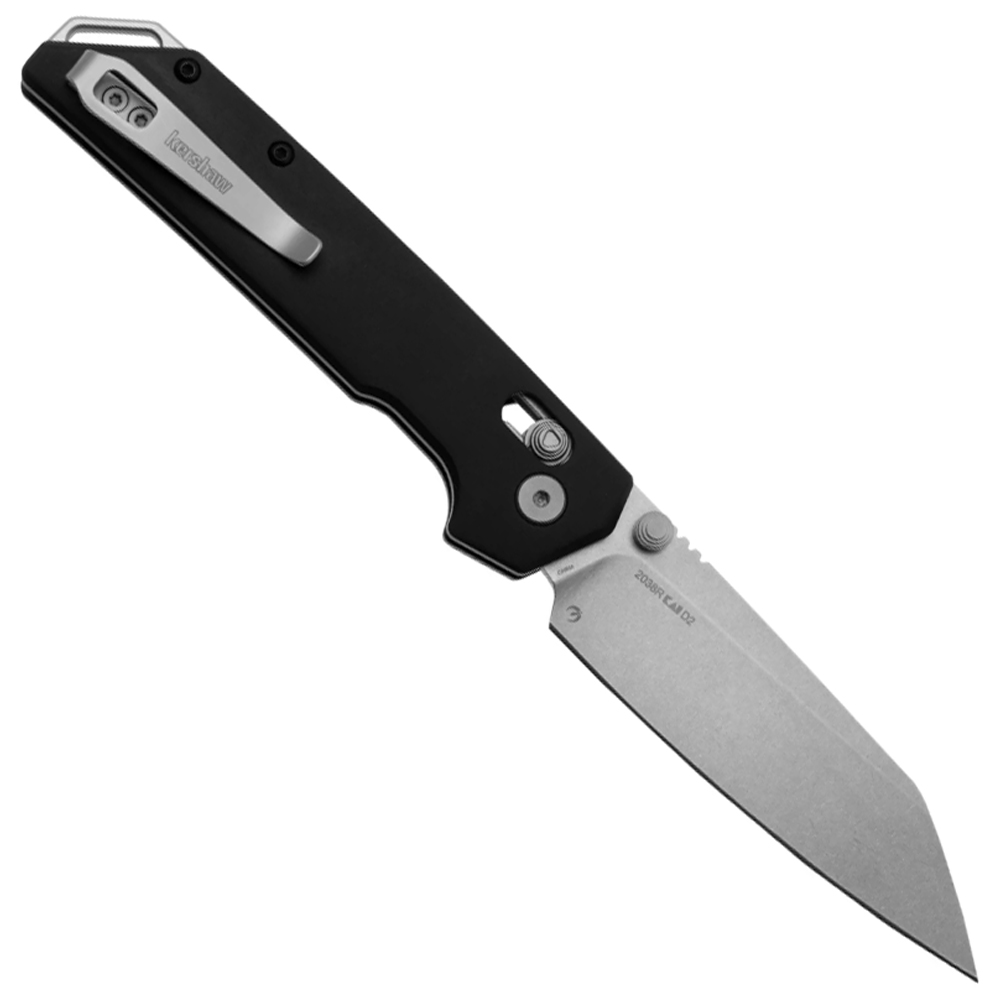 Kershaw 2038R Iridium DuraLock KVT D2 Stonewashed Reverse Tanto Black Aluminum  4