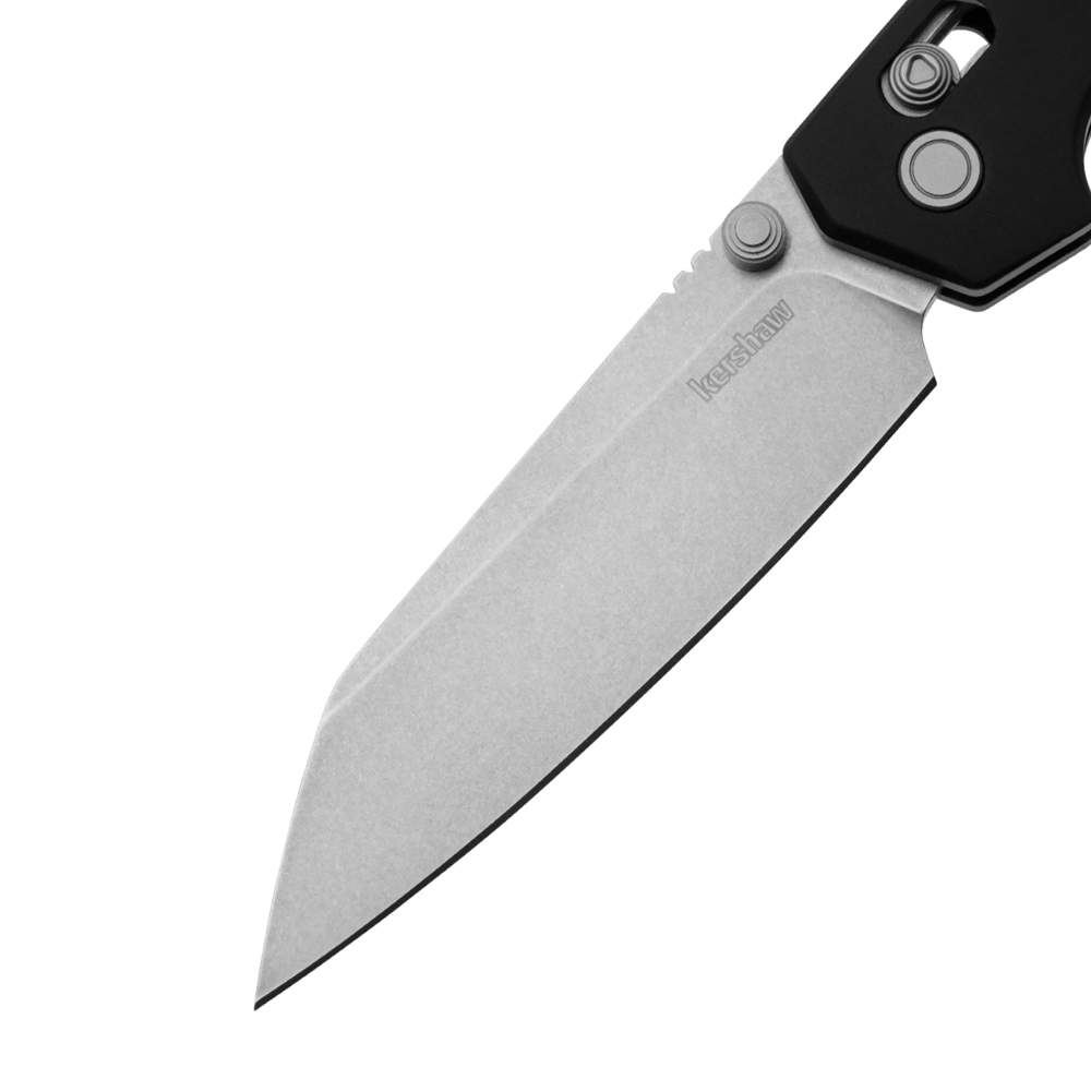Kershaw 2038R Iridium DuraLock KVT D2 Stonewashed Reverse Tanto Black Aluminum  5