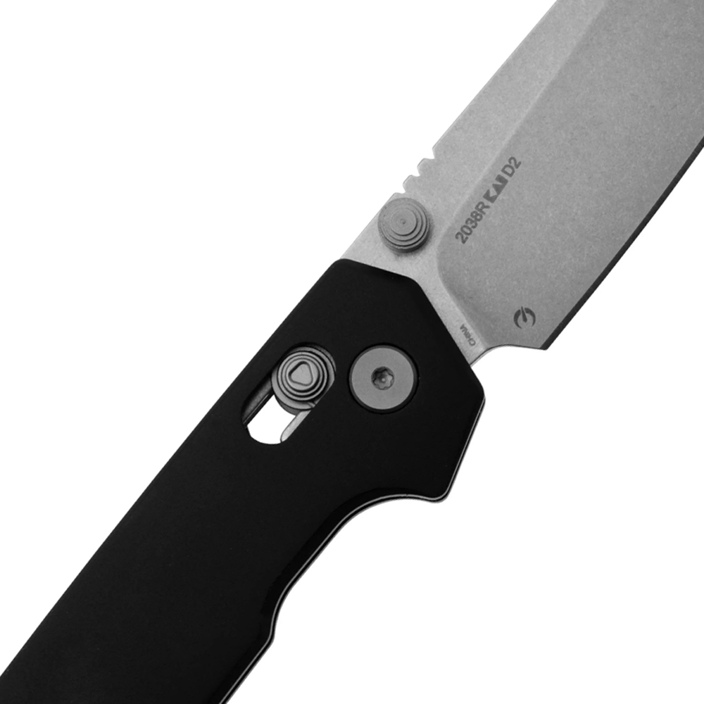 Kershaw 2038R Iridium DuraLock KVT D2 Stonewashed Reverse Tanto Black Aluminum  7