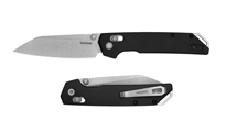 Kershaw 2038R Iridium DuraLock KVT D2 Stonewashed Reverse Tanto Black Aluminum 