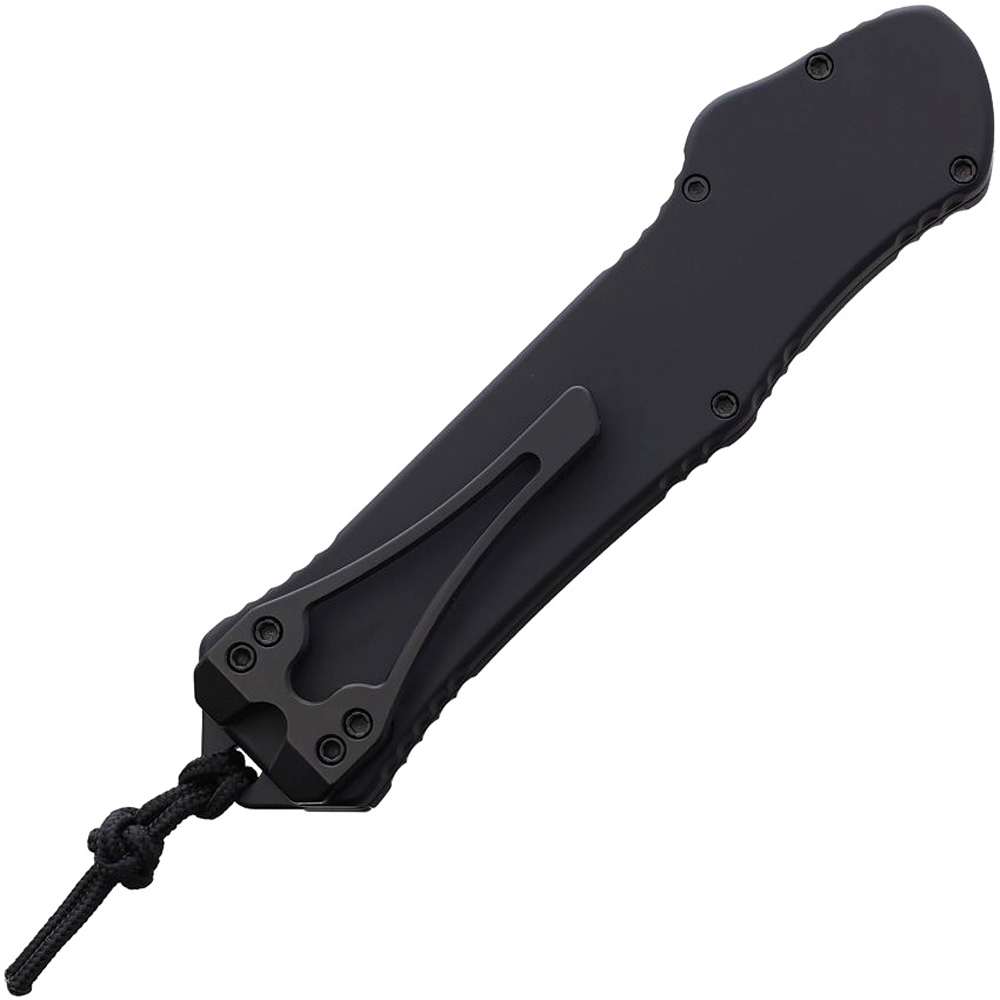 Heretic Knives Hydra OTF Auto T/E Tactical CPM Magnacut Black Handle Two Tone DLC Serrated Blade H00611BT 2