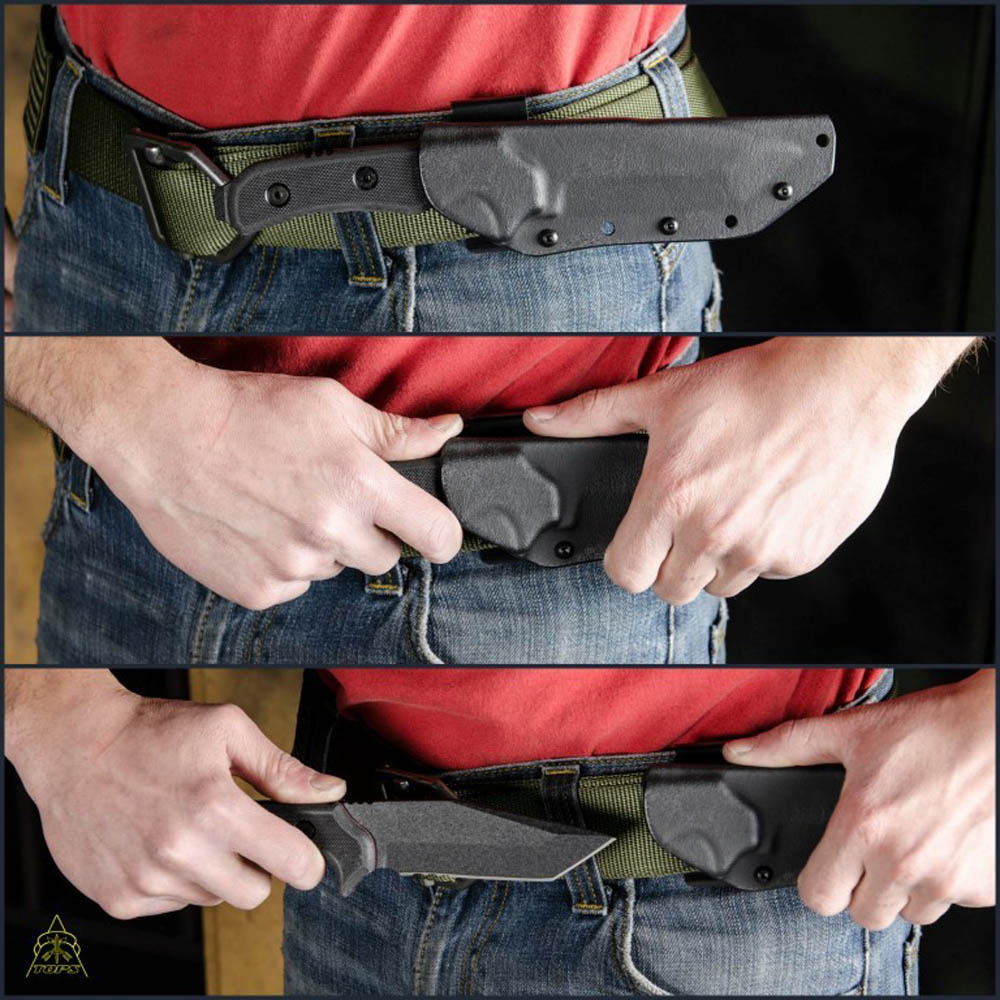 TOPS Sky Marshall Black Tanto Combo Blade SKY01 7