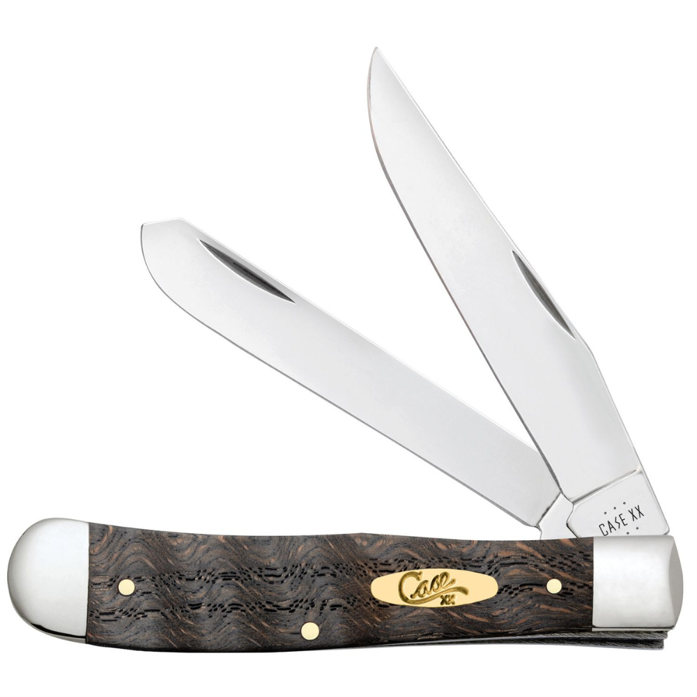 Case Smooth Black Curly Oak Trapper CA14000 1