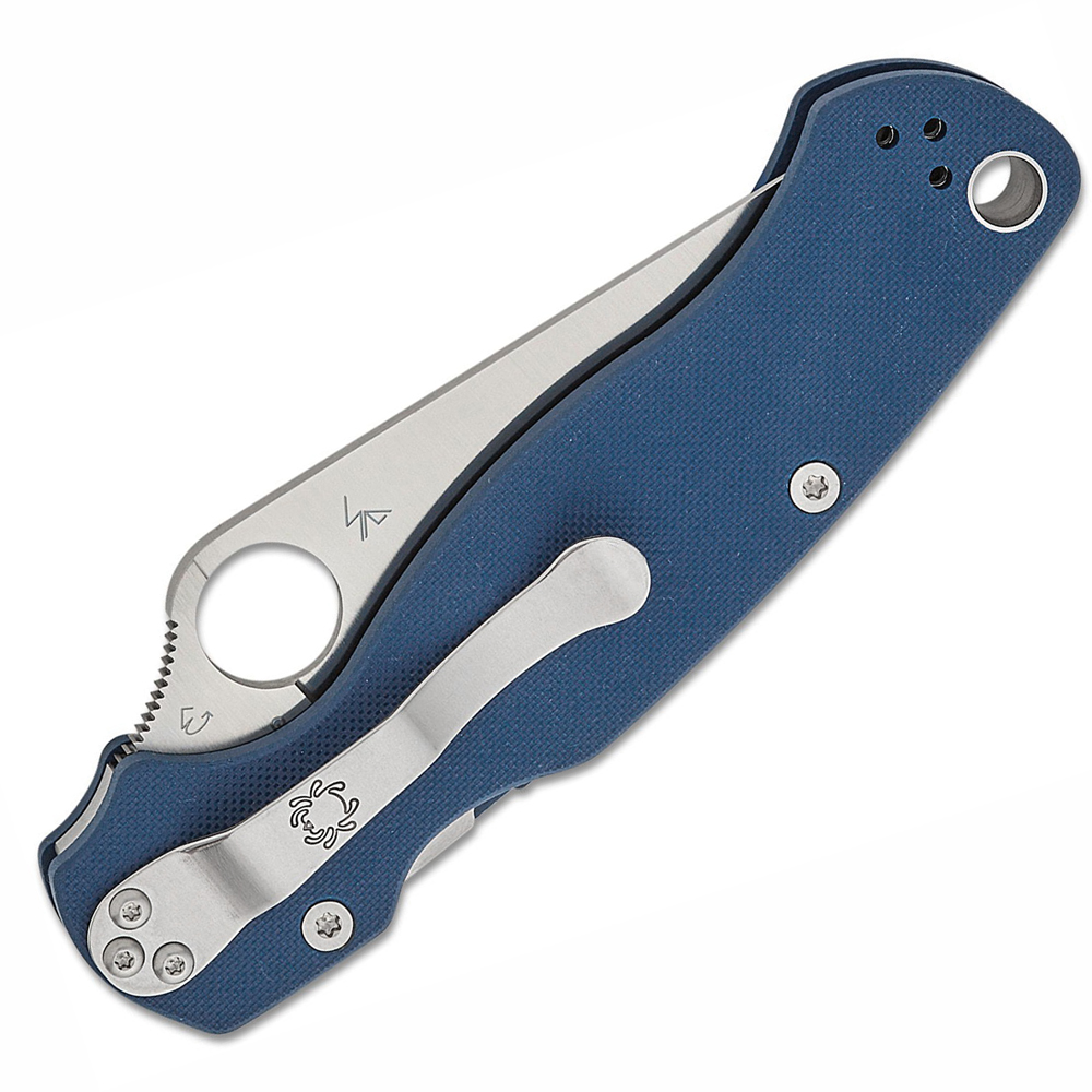 Spyderco Para Military 2 CPM-SPY27 Satin Plain G10 Cobalt Blue C81GPCBL2 4