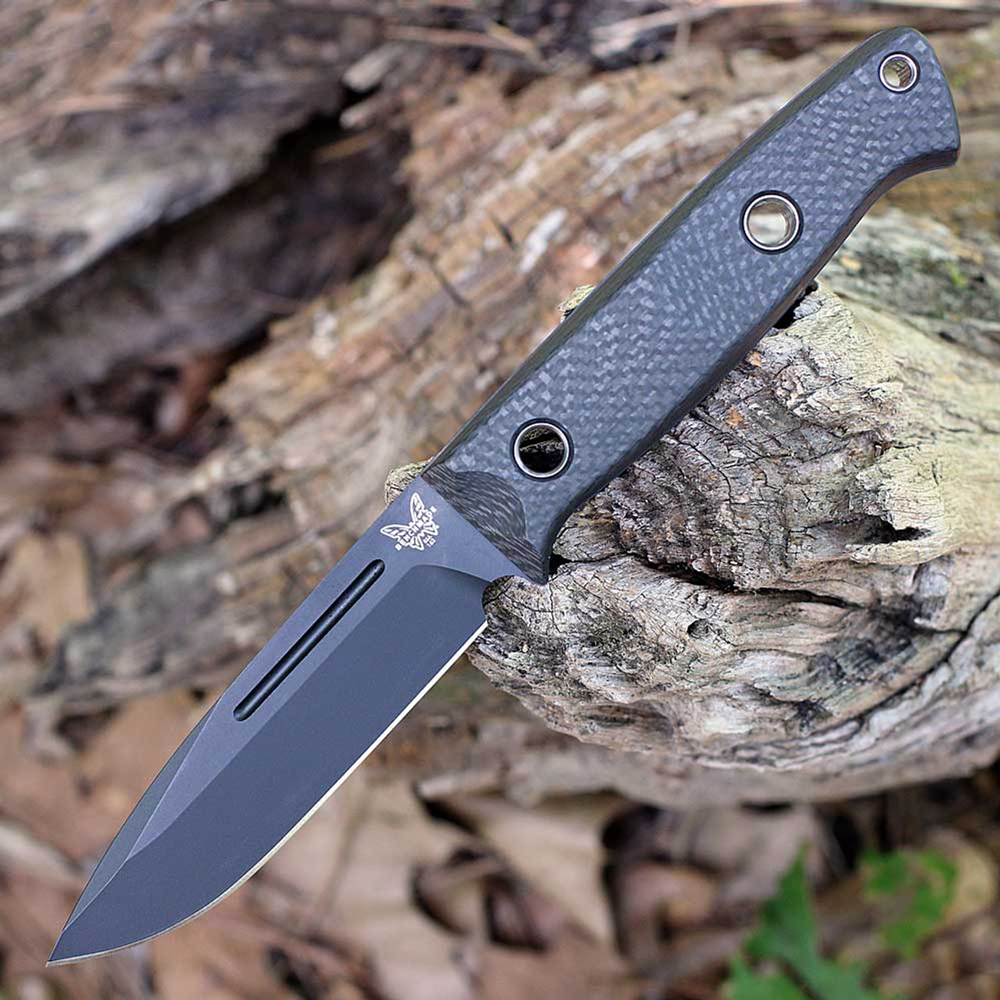 Benchmade Bushcrafter CPM-CruWear Black Carbon Fiber 163BK 2