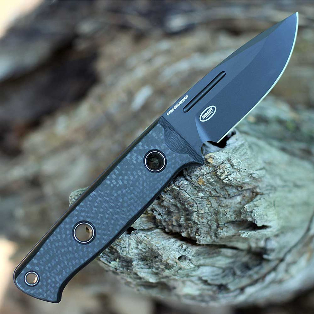Benchmade Mini Bushcrafter CPM-CruWear Black Carbon Fiber 165BK 5
