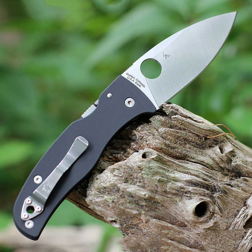 Spyderco Bodacious S30V Satin Leaf Shaped Plain C263GP 4