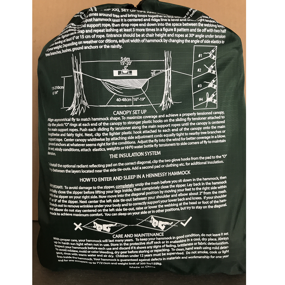 Хамак с комарник и тента Hennessy Hammock Jungle Safari Zip XXL 3