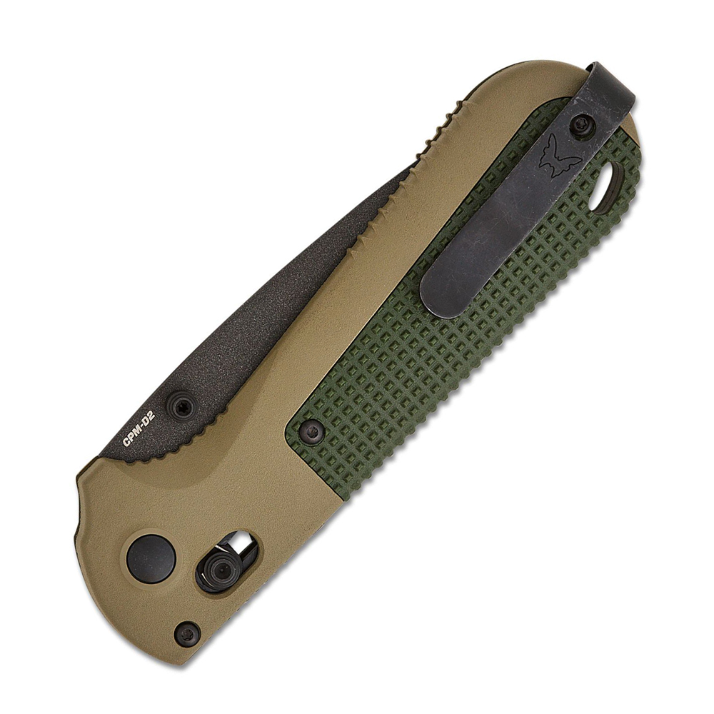 Benchmade Redoubt CPM-D2 Cobalt Cerakote Tanto Plain Ranger and Forest Green Grivory 431BK-1 4