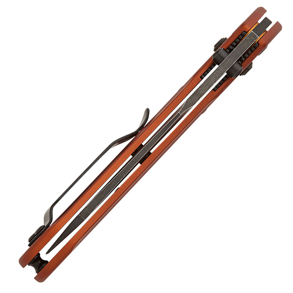 Benchmade 940BK-03 Osborne CPM-MagnaCut Black DLC Battlewashed Plain Burnt Copper Aluminum Handles 5