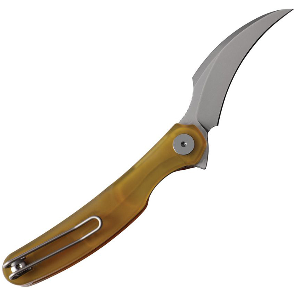 Cavol Mantis-C09 Ultem Handle ELMAX Flipper Pikal Knife Stonewash C09UW 3