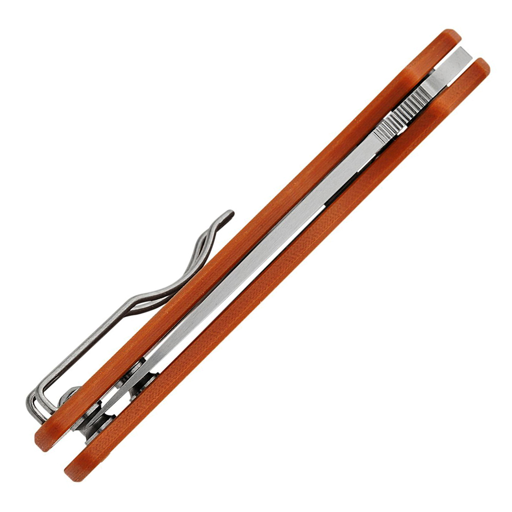 Spyderco Sage 5 Compression Lock CPM-REX 121 Satin Blade Burnt Orange G10 C123GBORP 5