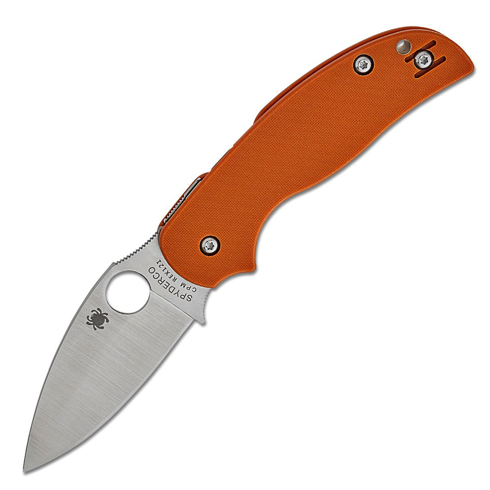 Spyderco Sage 5 Compression Lock CPM-REX 121 Satin Blade Burnt Orange G10 C123GBORP 1