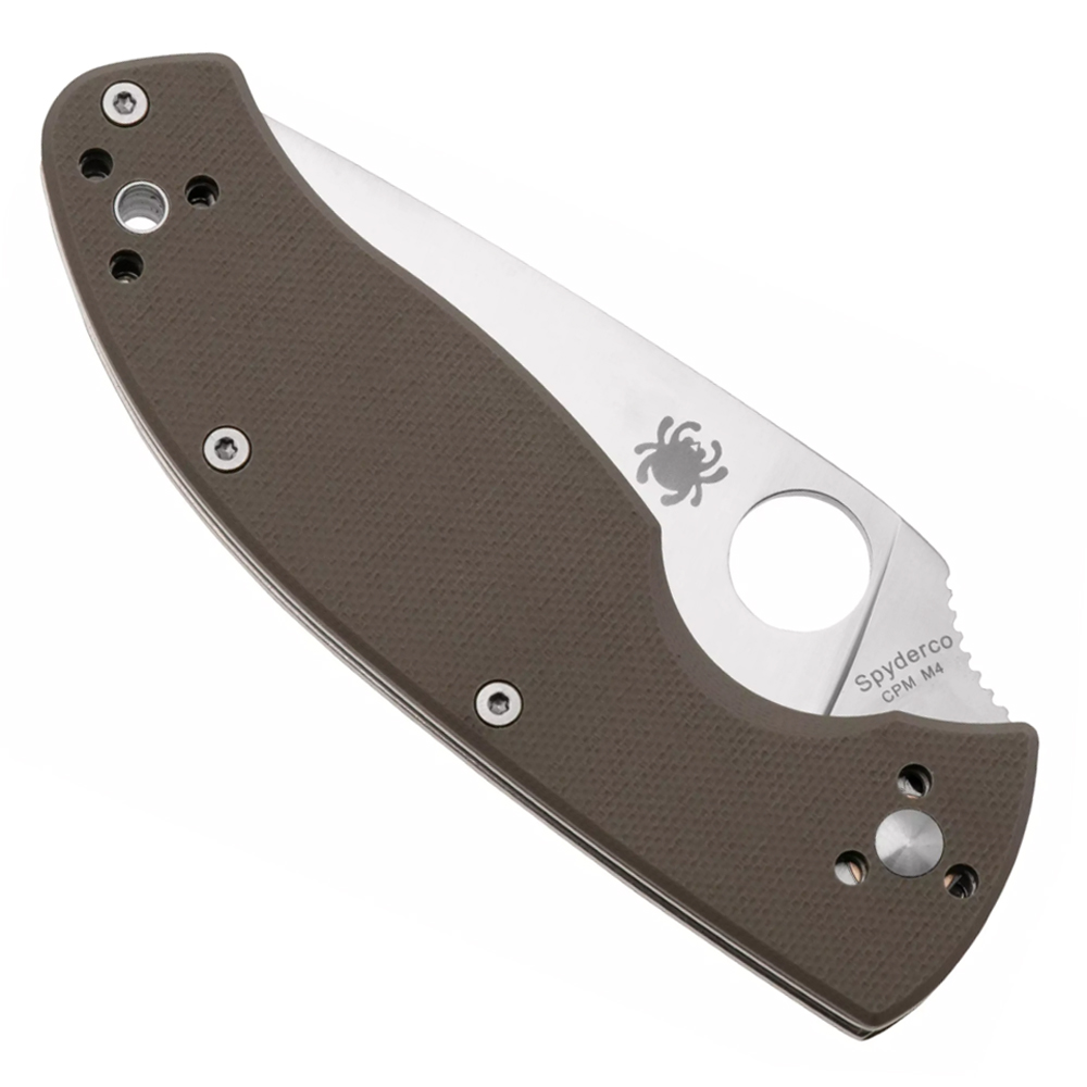 Spyderco Tenacious CPM-M4 Satin Plain Brown G10 C122GBNM4P 3