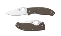 Spyderco Tenacious CPM-M4 Satin Plain Brown G10 C122GBNM4P