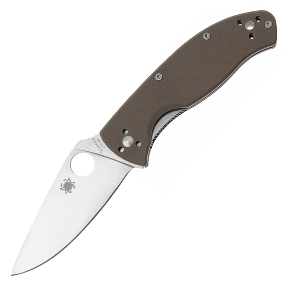 Spyderco Tenacious CPM-M4 Satin Plain Brown G10 C122GBNM4P 1