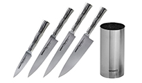 SAMURA BAMBOO KNIFE-BLOCK + SET 4 