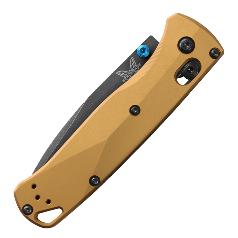 Benchmade 535BK-07 Bugout M390 Black DLC Battlewashed Burnt Brass Aluminum  3