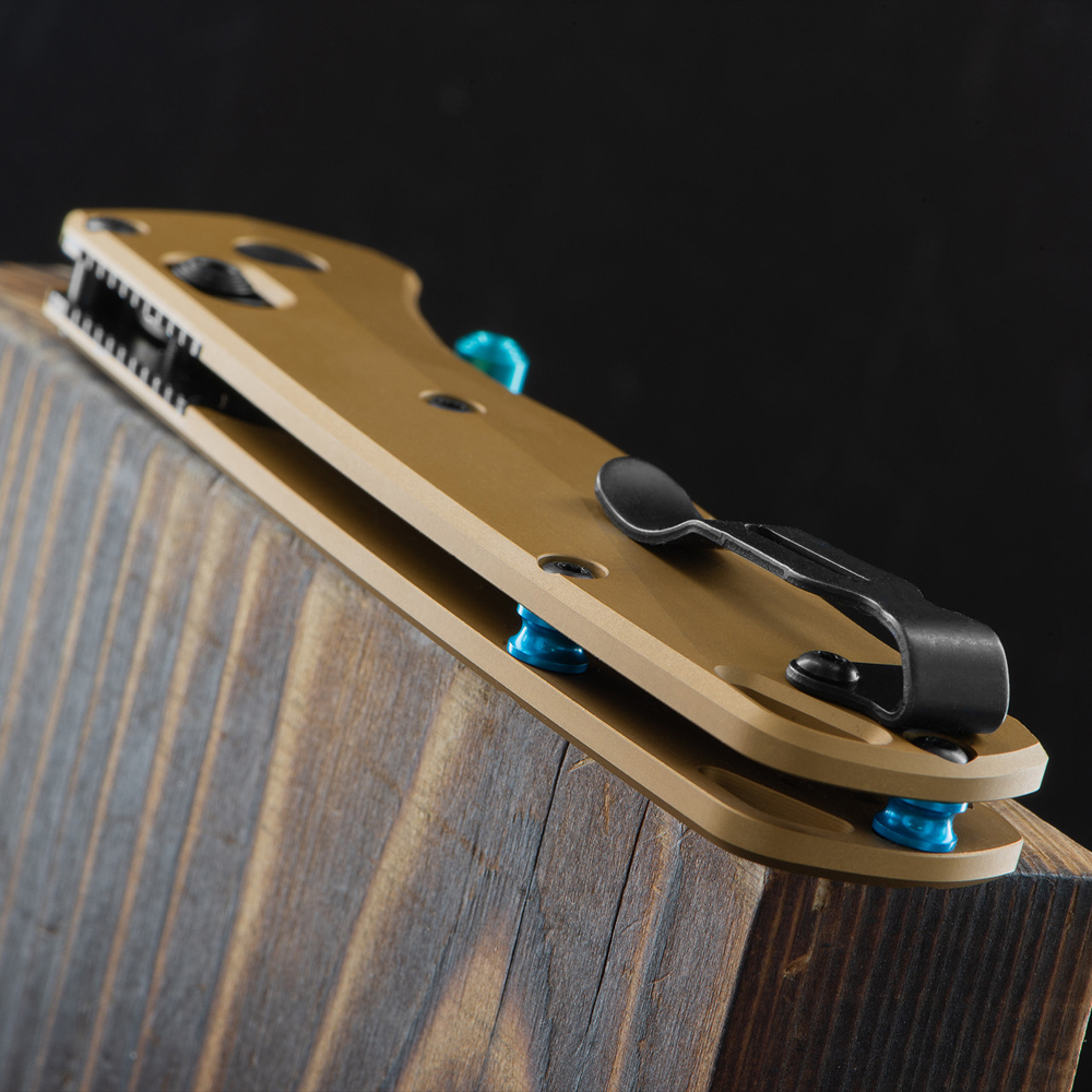 Benchmade 535BK-07 Bugout M390 Black DLC Battlewashed Burnt Brass Aluminum  7