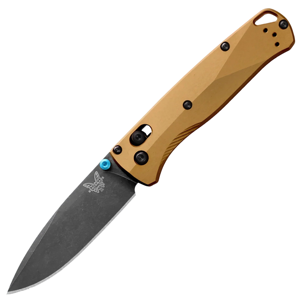 Benchmade 535BK-07 Bugout M390 Black DLC Battlewashed Burnt Brass Aluminum  1