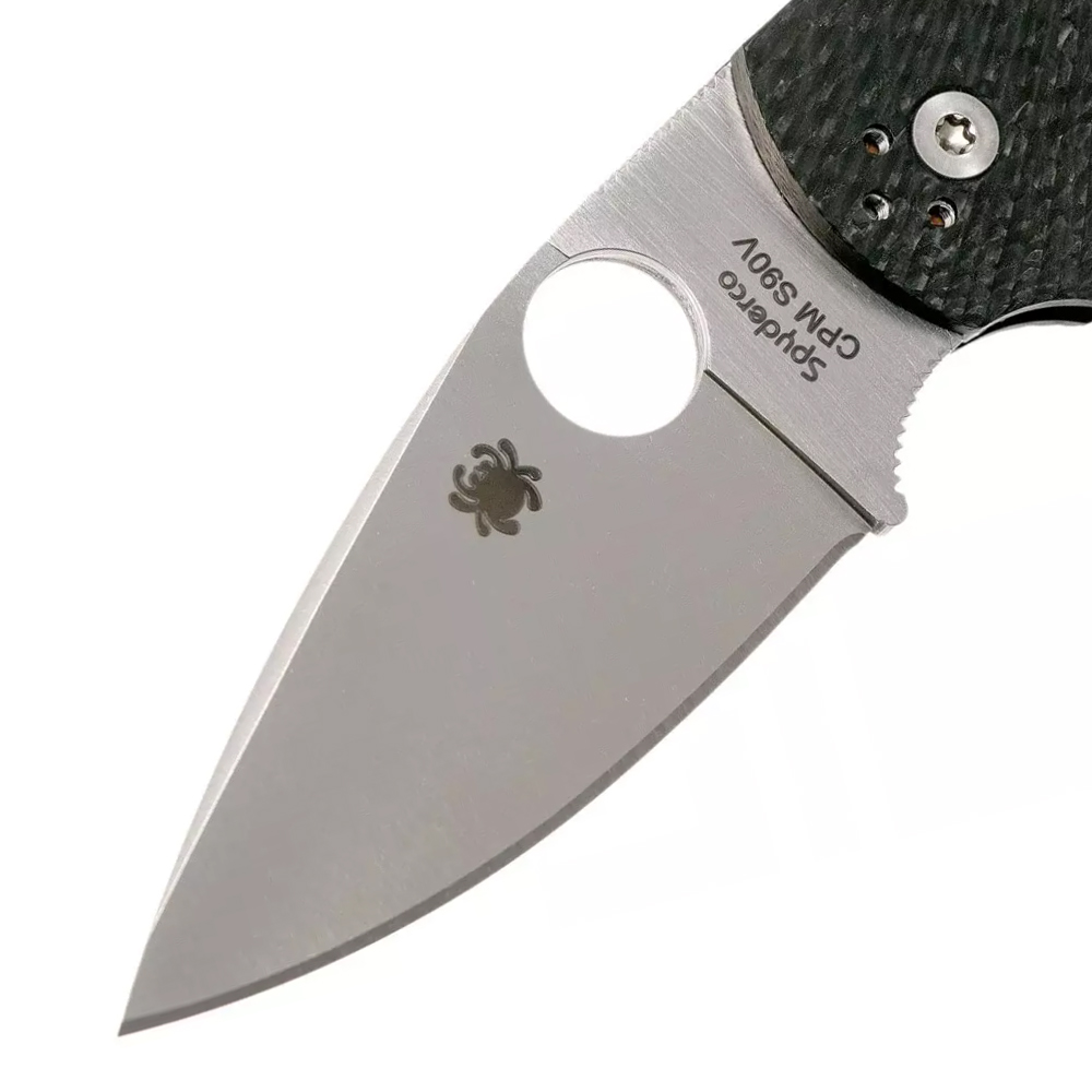 Spyderco Native 5 S90V Satin Plain Fluted Carbon Fiber C41CFFP5 3