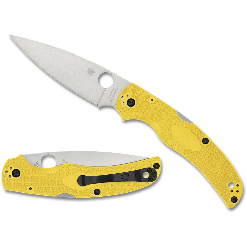 Spyderco Native Chief Lightweight Salt CPM-MagnaCut Satin Plain Yellow FRN C244PYL 3