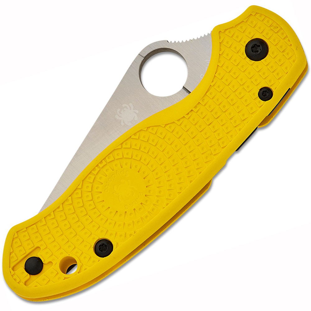 Spyderco Para 3 Salt Lightweigh CPM-MagnaCut Satin Plain Yellow FRN C223PYL 3