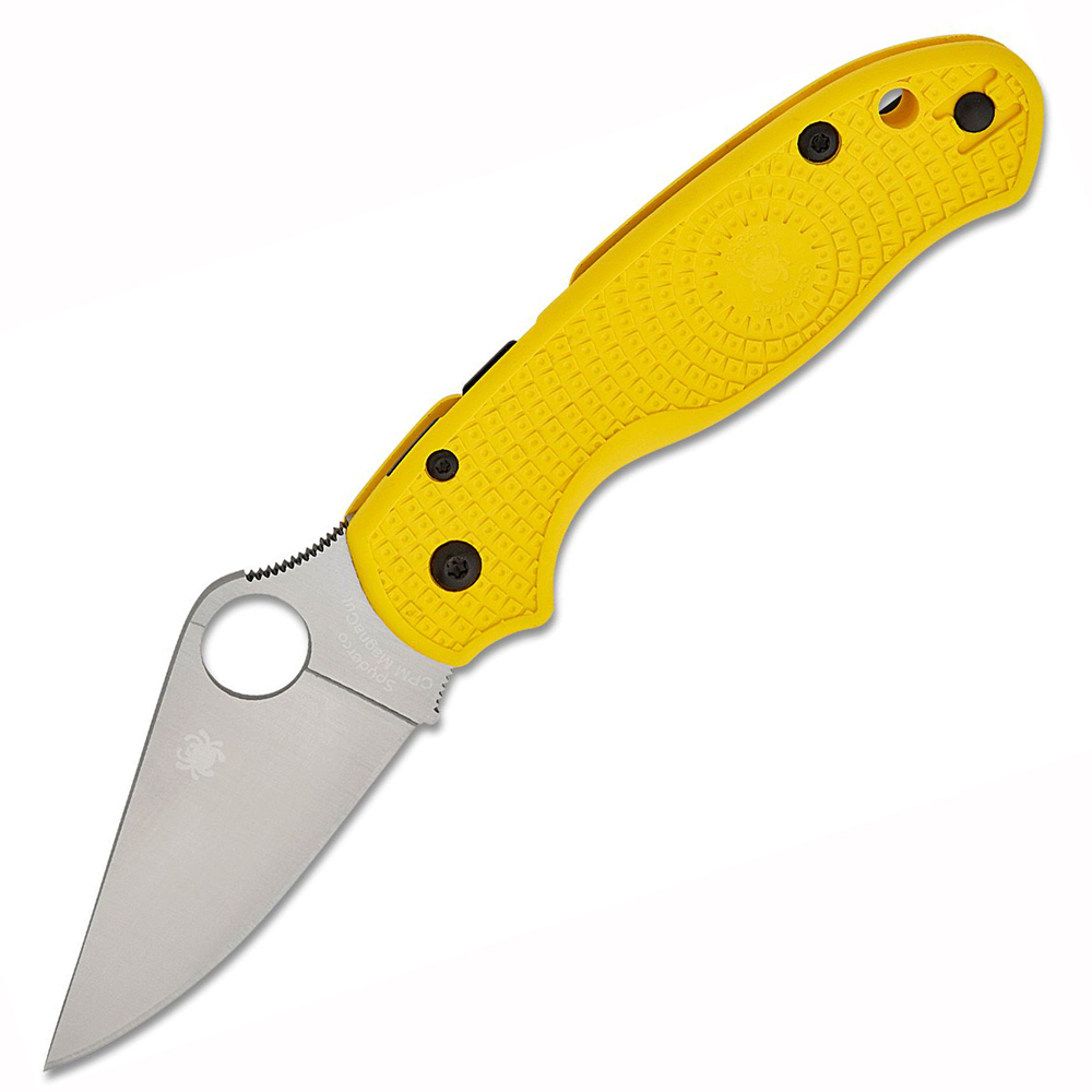 Spyderco Para 3 Salt Lightweigh CPM-MagnaCut Satin Plain Yellow FRN C223PYL 1