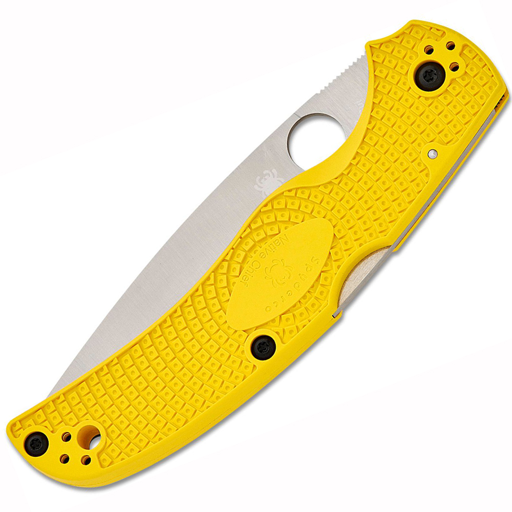 Spyderco Native Chief Lightweight Salt CPM-MagnaCut Satin Serrated Yellow FRN C244SYL 3