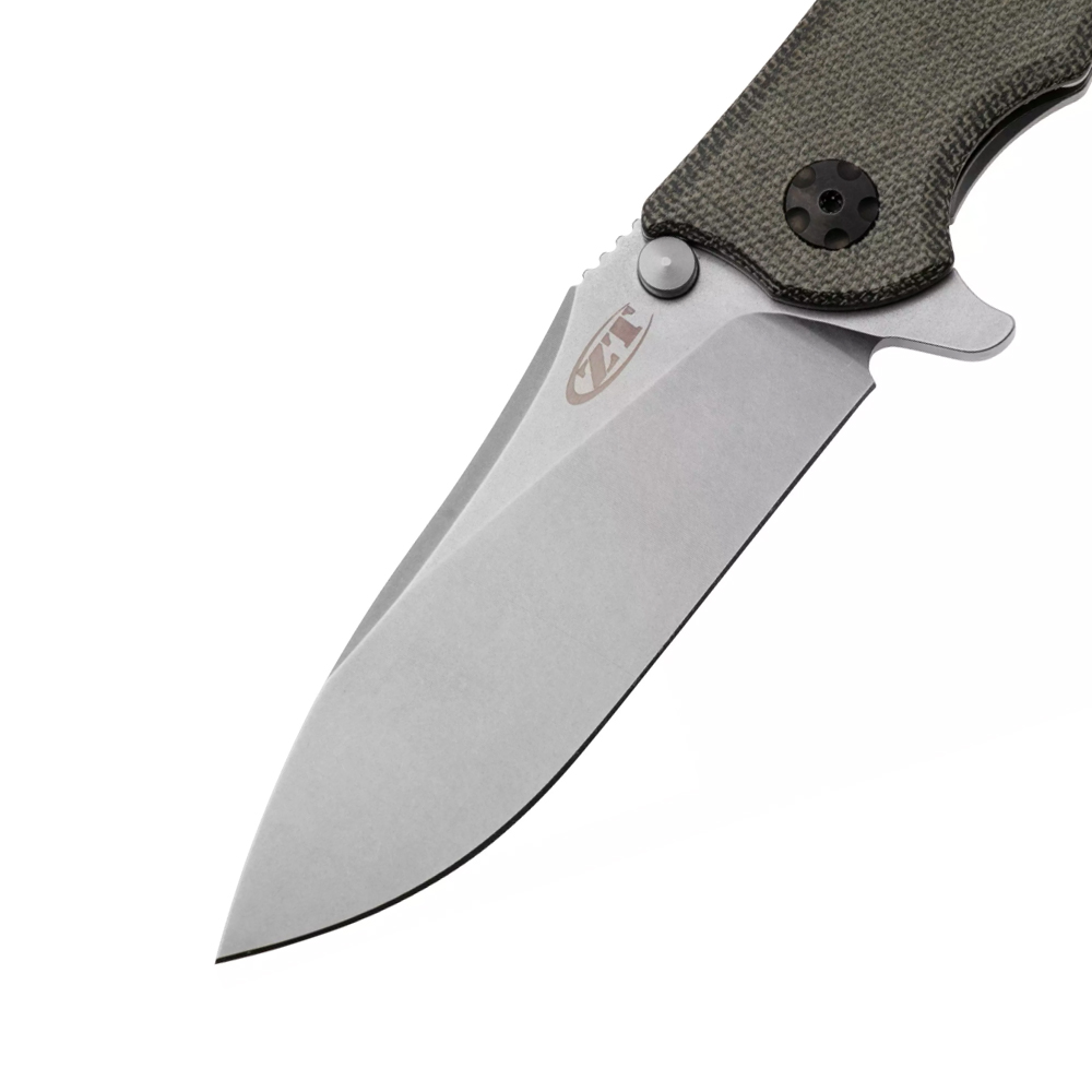 Zero Tolerance Hinderer 0562MIC CPM-MagnaCut Green Canvas Micarta 3