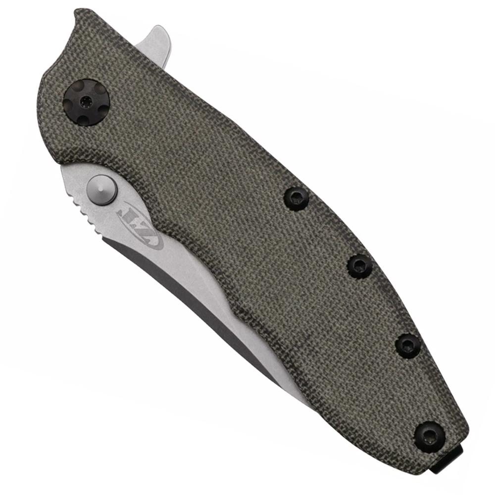 Zero Tolerance Hinderer 0562MIC CPM-MagnaCut Green Canvas Micarta 6